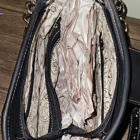 Montana West Black and Blue Embellished Shoulder Bag - Picture 7 of 9